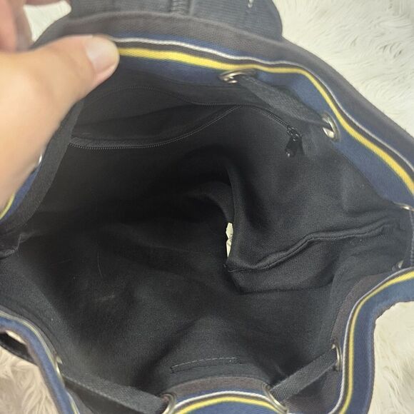 Vintage Kate Spade Striped Bucket Bag Backpack Sling - Picture 4 of 8